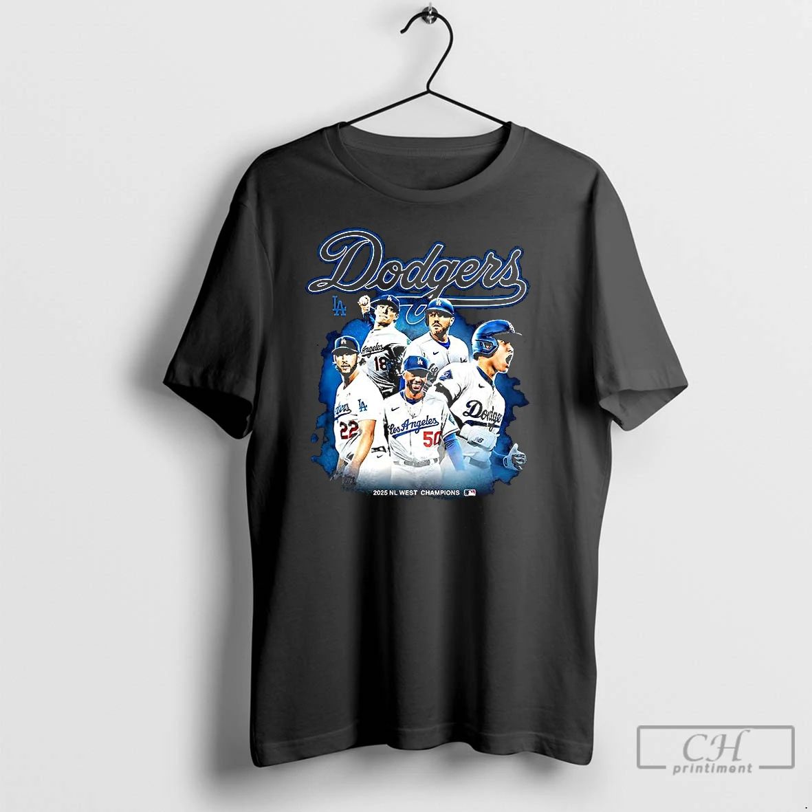 Classic Los Angeles Dodgers Nl West Champions 2025 Player Collage