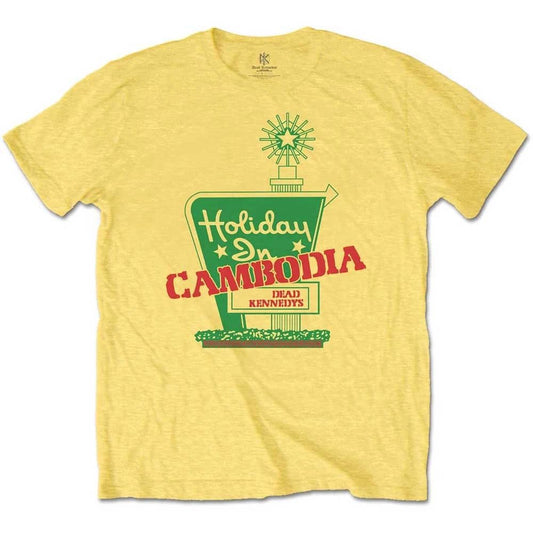 Dead Kennedys Holiday in Cambodia Yellow Official Men's T-Shirt Unisex
