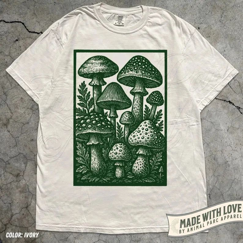 Mushroom Cottagecore Aesthetic Fairycore Nature Comfort Tee