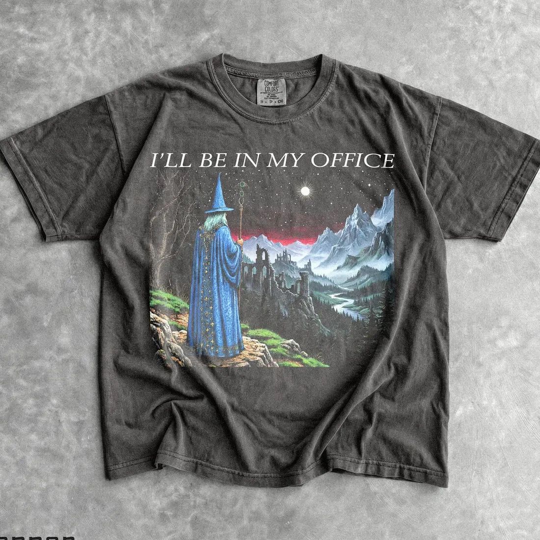 I'll Be In My Office T-Shirt Unisex Graphic Tee - Vintage Fantasy Wizard
