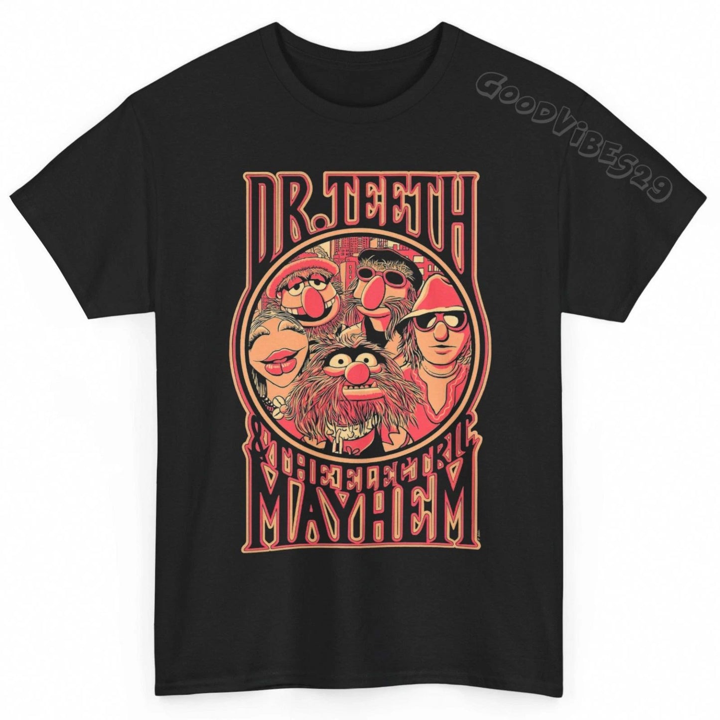 Muppets Dr. Teeth The Electric Mayhem Vintage S-5XL T-Shirt Men Women Unisex