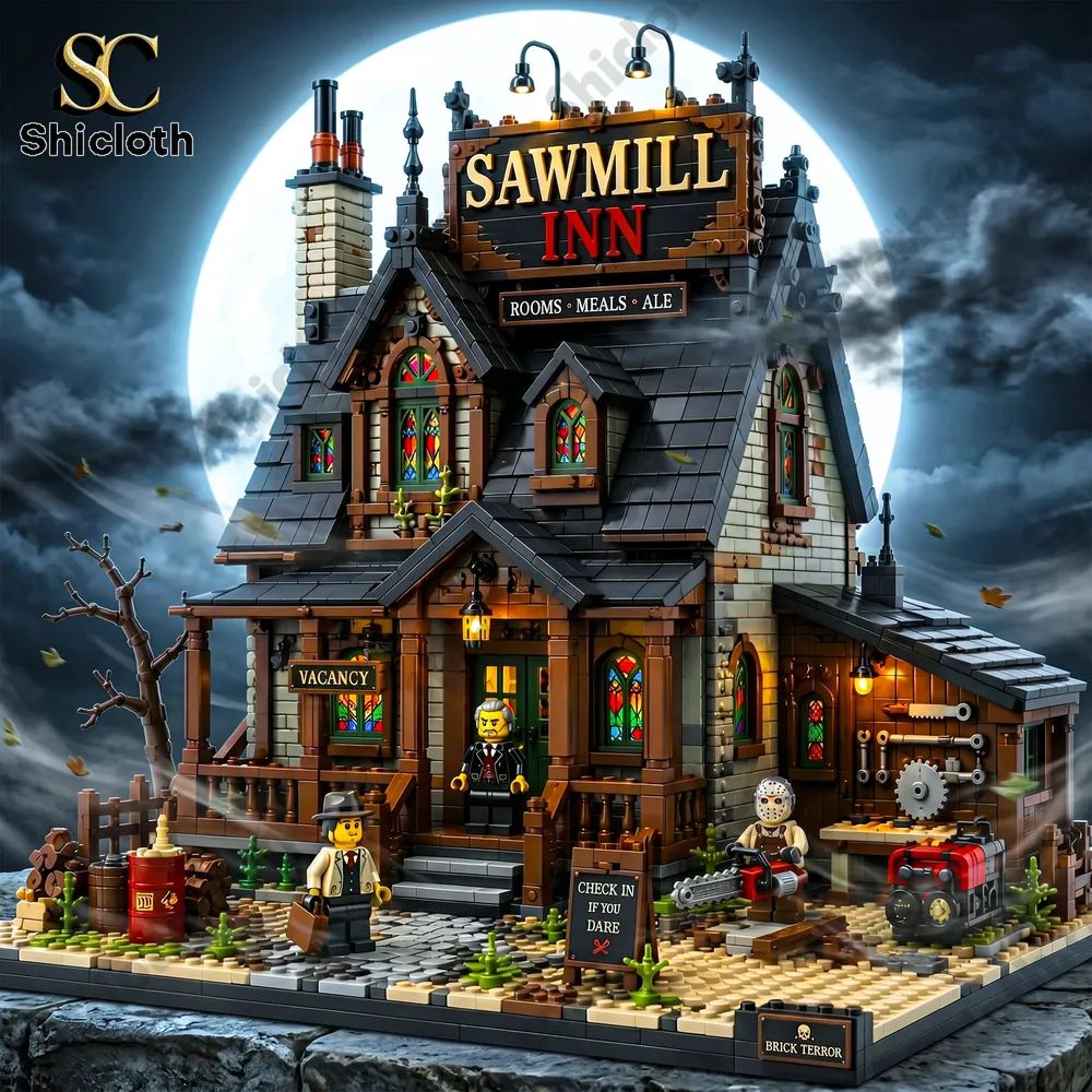 Sawmill Inn Gothic Observatory Halloween Night Building Brick Set