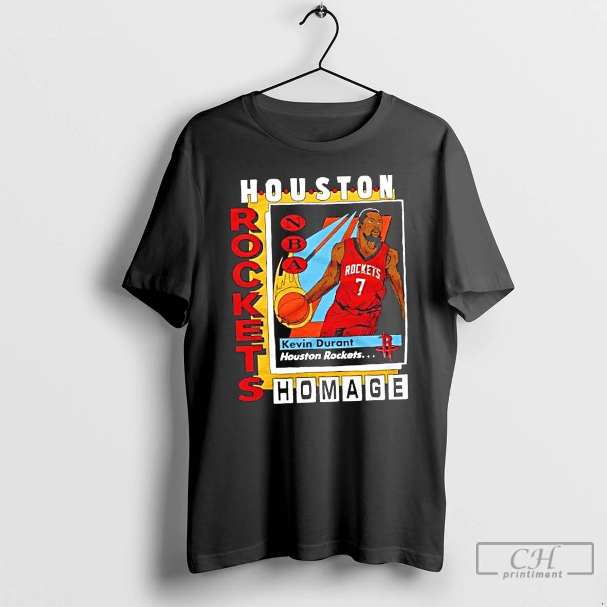 Classic Houston Rockets Kevin Durant Trading Card T Shirts