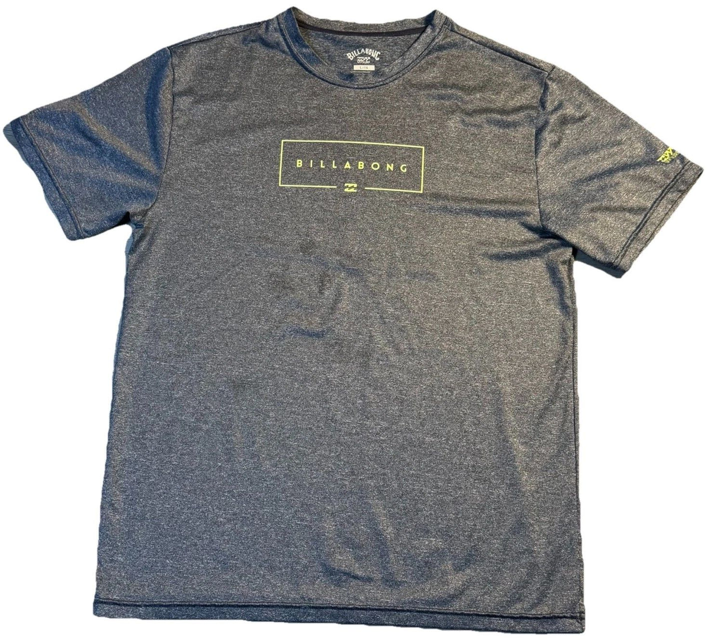 Billabong T Shirt Men’s L Gray Surf Graphic Logo Loose Fit Casual Tee