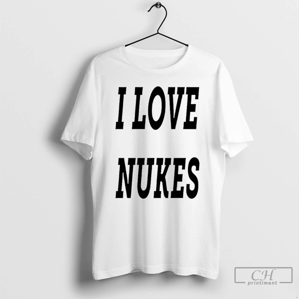 Classic Dj Smokey Wearing I Love Nukes T Shirts