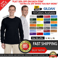 Gildan Ultra Cotton Mens G240 Crewneck T Shirt Blank Long Sleeve T-Shirt - 2400