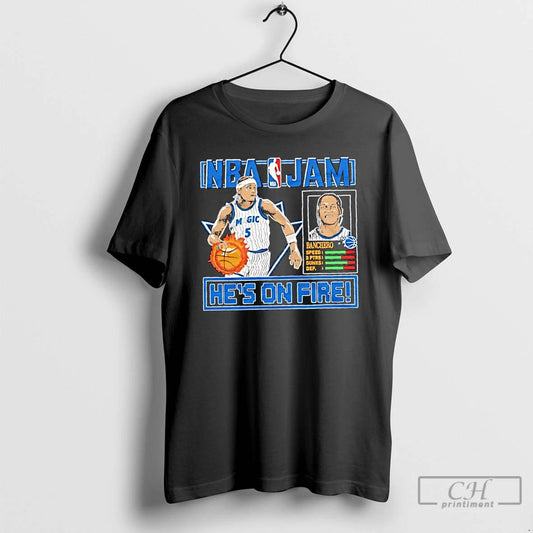 Classic Nba Jam Magic Paolo Banchero Hes On Fire T Shirts