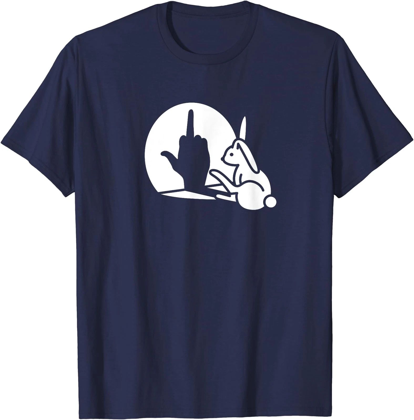 Funny Rabbit Shadow Hand Middle Finger Sign Finger Unisex T-Shirt