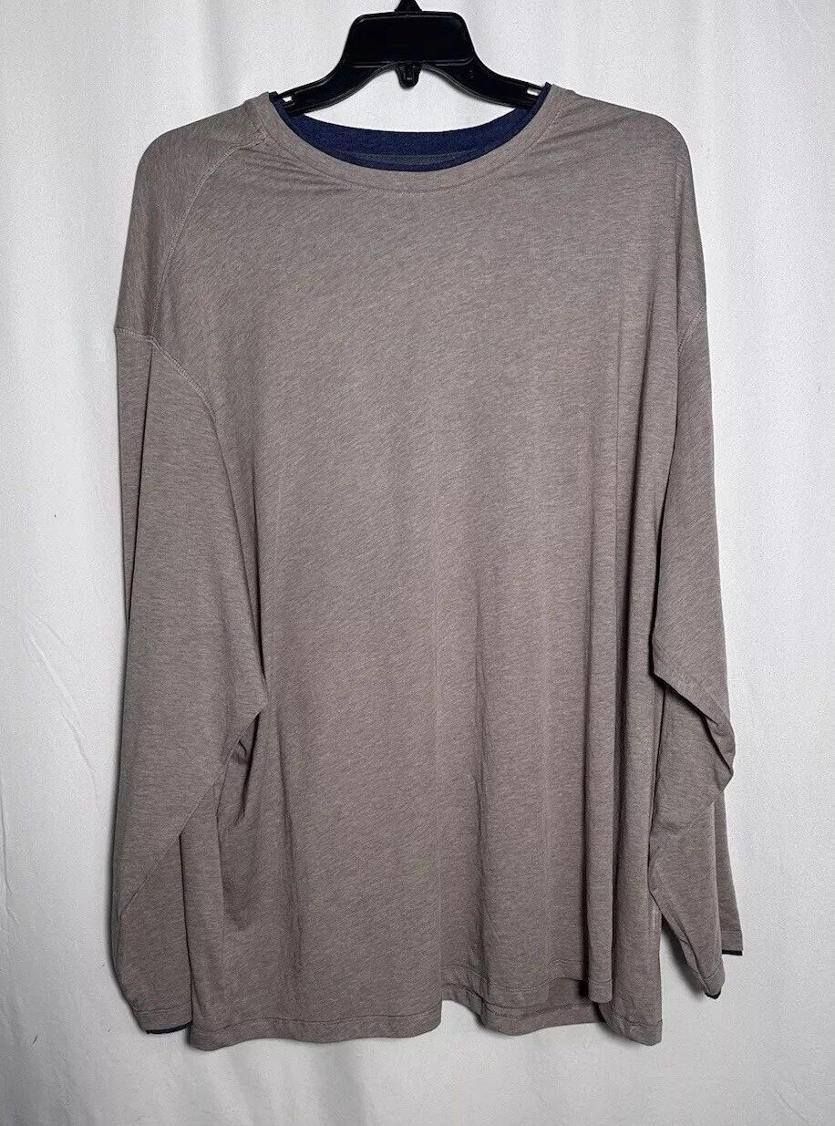 RoundTree & Yorke Men’s T-shirt Long Sleeve Soft Touch 4XB Cotton Blend