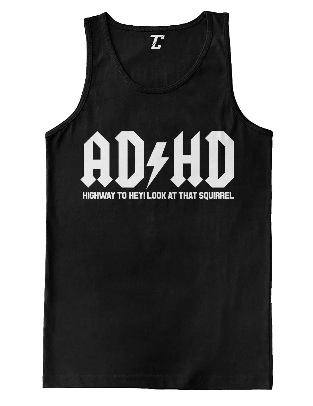 ADHD - Music Rock Band Parody Lightning Funny Joke Men's Tank Top