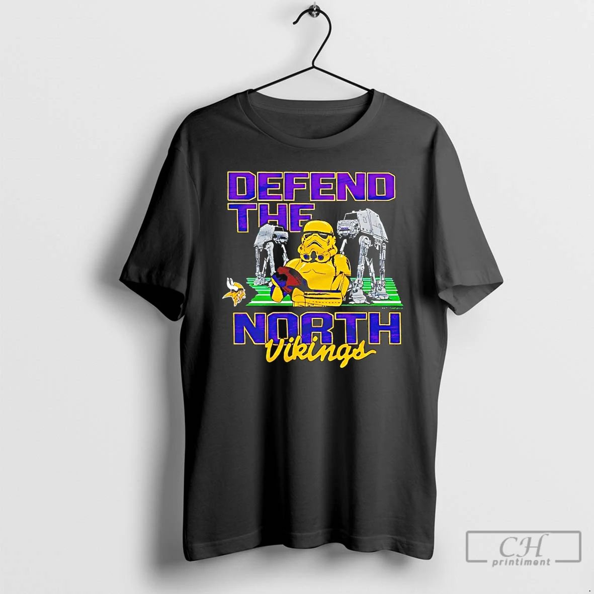Classic Stormtrooper And At At Walkers X Minnesota Vikings Defend The North T Shirts