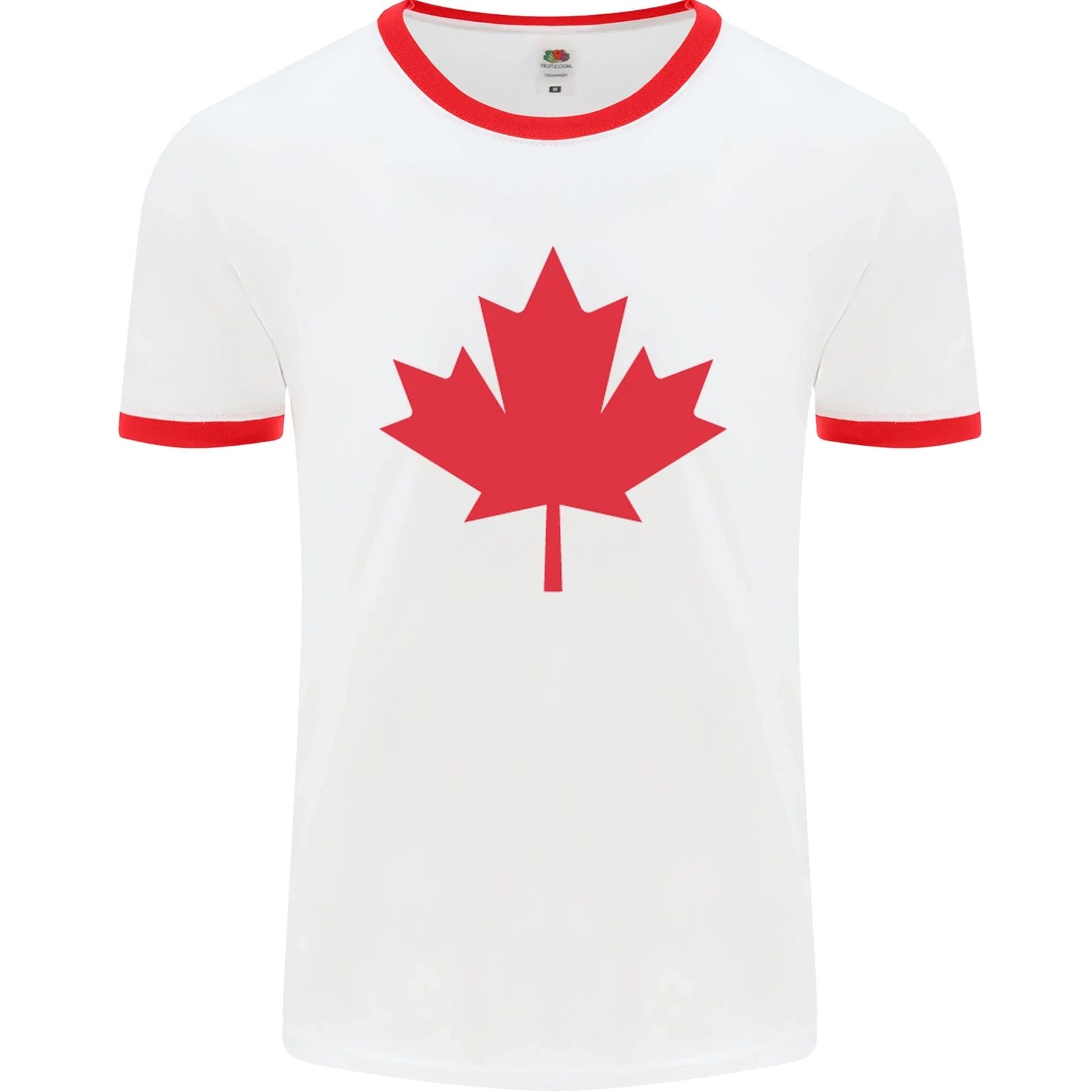Canadian Flag Canada Maple Leaf Mens Ringer T-Shirt