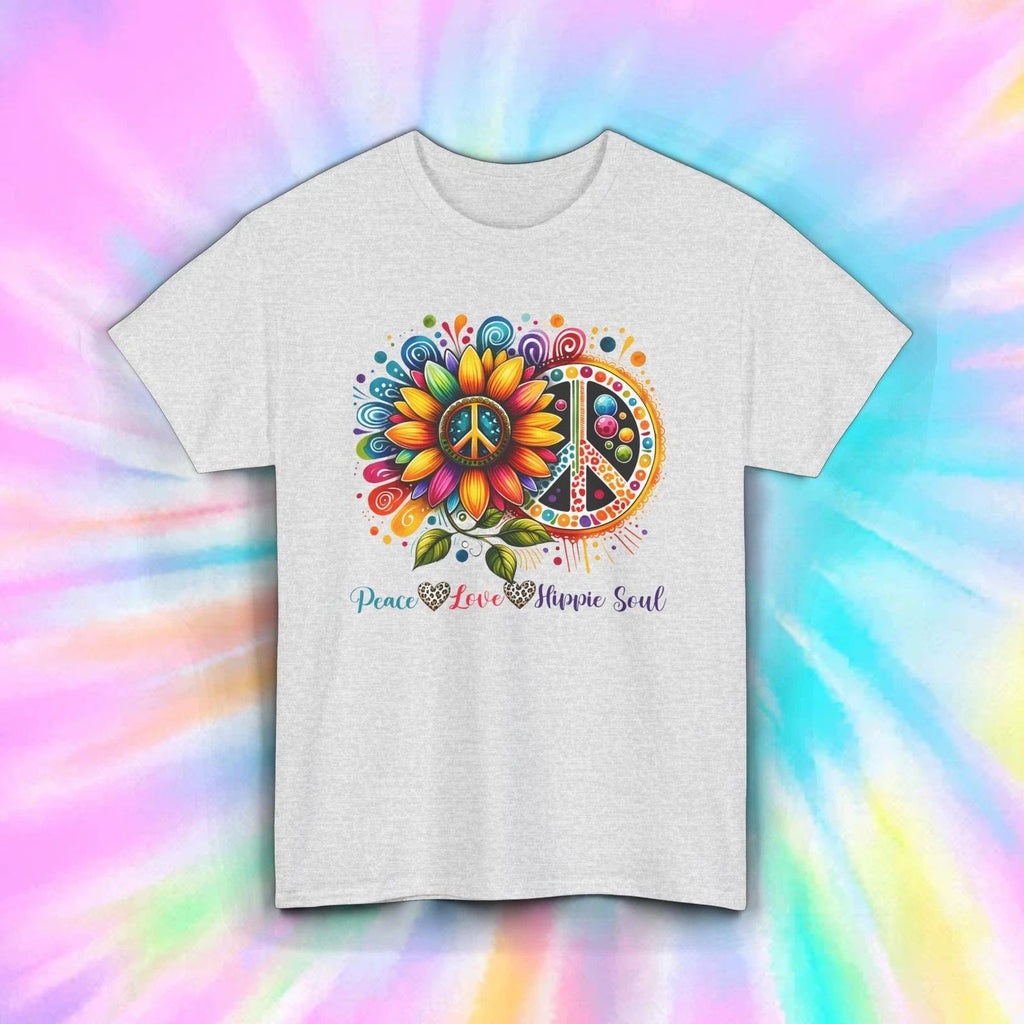 Peace Love Hippie Soul T-Shirt | Boho Flower Graphic Tee | S-5XL