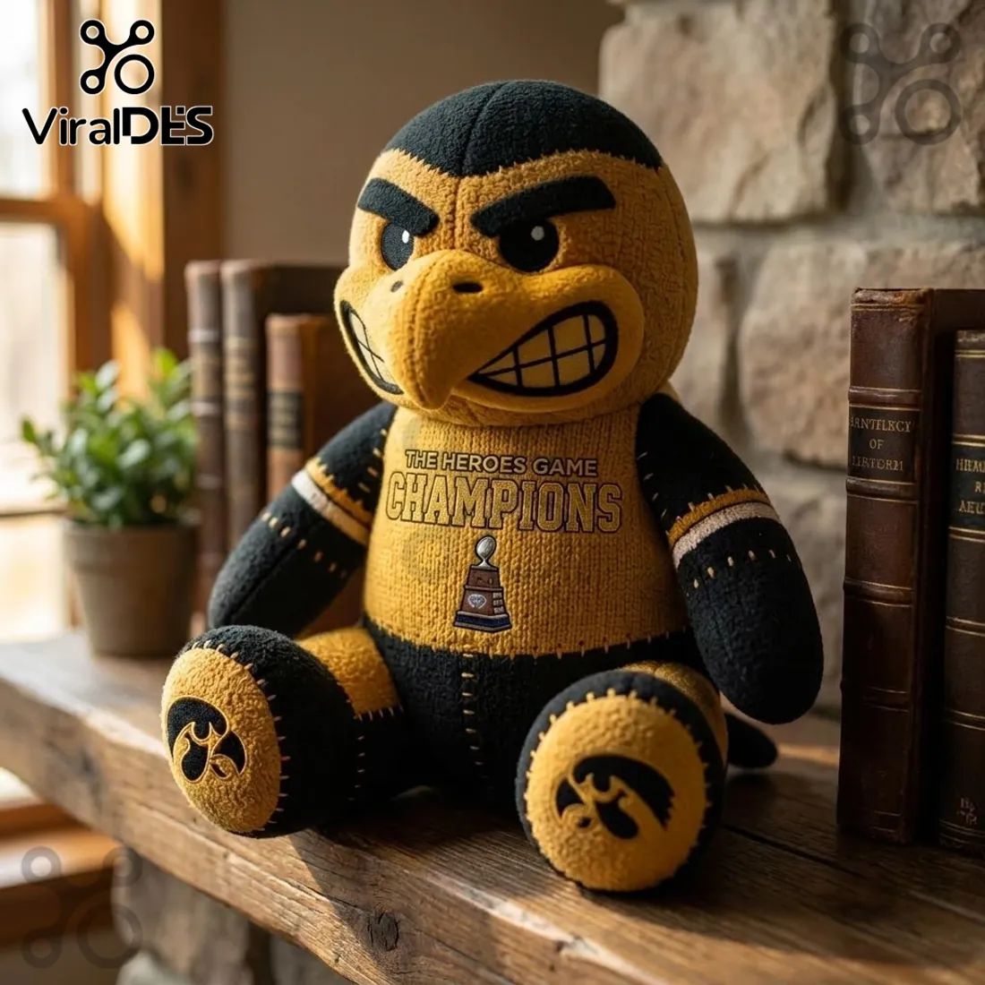 Iowa Hawkeyes Mascot Heroes Game Champions Plush Toy