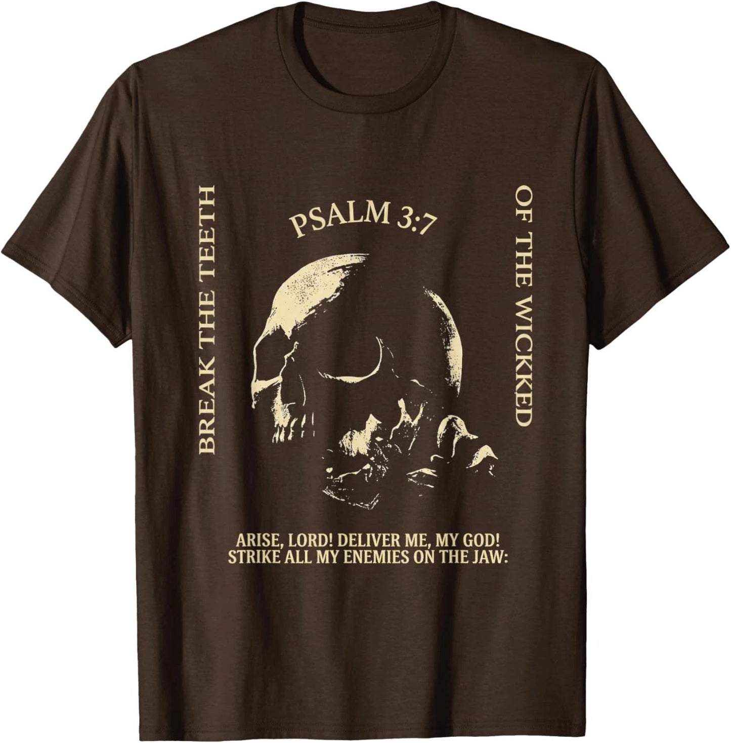 Psalm 3:7 Vintage Christian Religious Bible Verse Unisex T-Shirt
