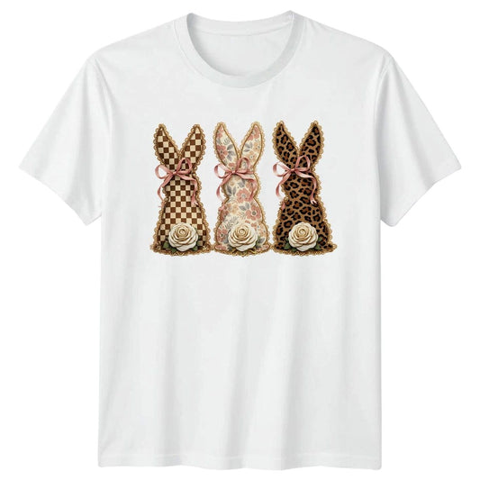 Womens T-Shirt Easter Bunny Spring Holiday Decor Easter Gift For Her