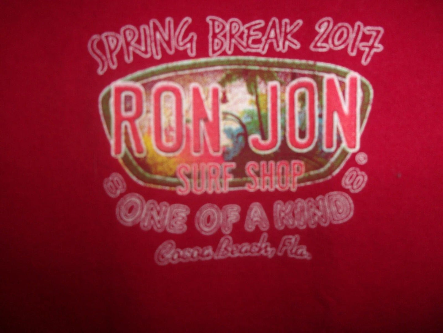 SPRING BREACK 2017 RON JON SURF SHOP COCOA BEACH FL red L t shirt