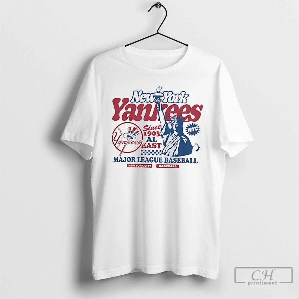Classic New York Yankees Statue Of Liberty Baseball Since 1903 T Shirts