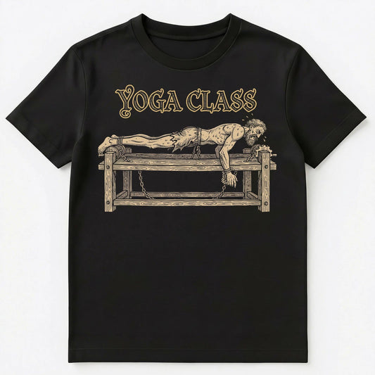 Yoga Enthusiast Torture Rack Stretch Funny Fitness Humor Unisex T-Shirt