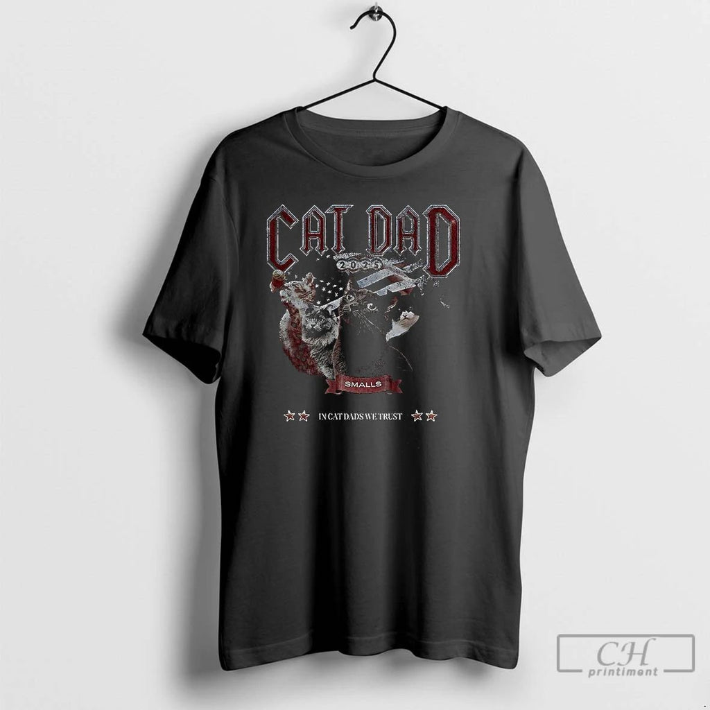 Classic Cat Dad In Cat Dads We Trust T Shirts