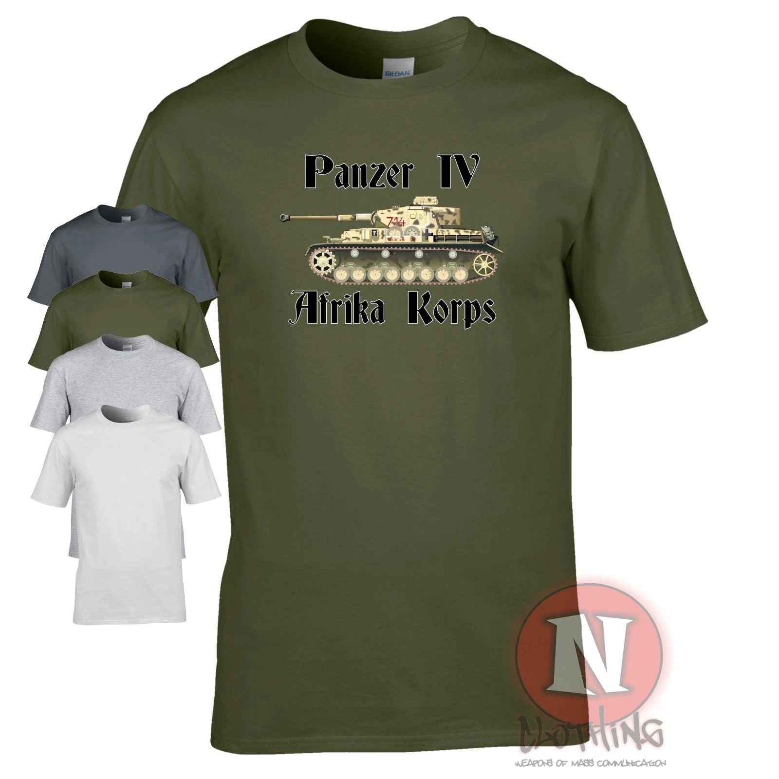 Panzer 4 Afrika korps tank WW2 German military armour T-shirt World of war Tanks