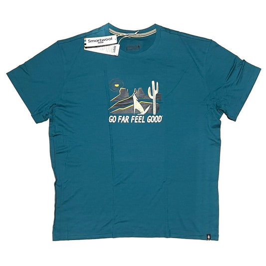 Smartwool Moonlight Desert Graphic T-Shirt Tee Size XL Short Sleeve Grn Blu NWT
