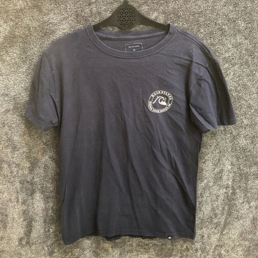 Quiksilver T Shirt Mens Small Navy Blue Doing Fine Since 69 Surf Graphic Tee