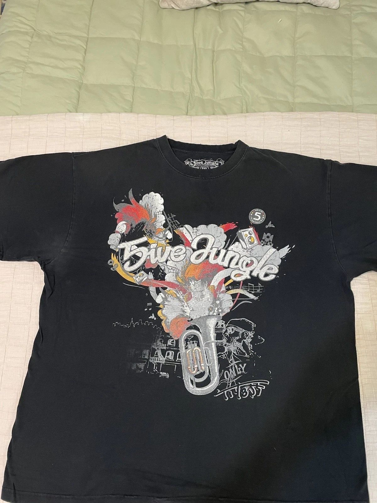 5IVE Jungle & Co Mens Short Sleeve T-shirt Size 2XL Walk Of Life 5 Taskforce