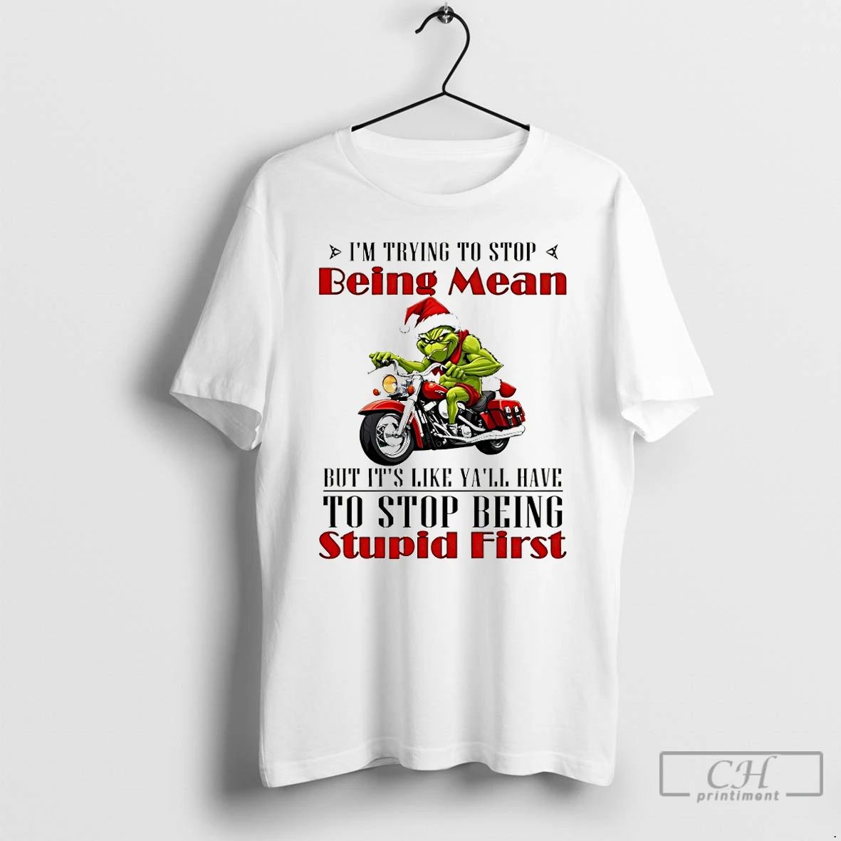 Classic Grinch Santa Hat Im Trying To Stop Being Mean But Its Like Yall Have