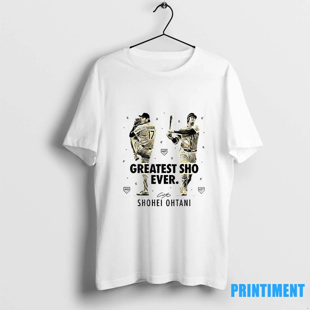Shohei Ohtani Greatest Sho Ever Los Angeles Dodgers Mlb Baseball Signature Tshirts Sweater