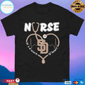 San Diego Padres Nurse It’s A Work Of Heart Stethoscope Shaped Heart T-shirt