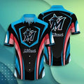 Miami Marlins Dynamic Wave Hawaiian Shirt
