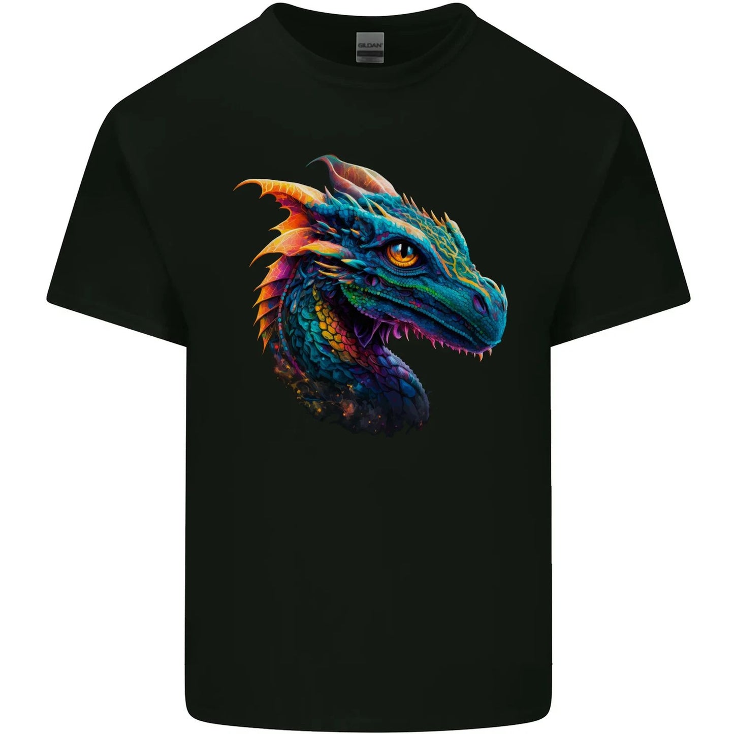 A Fantasy Colourful Dragon Mens Cotton T-Shirt Tee Top