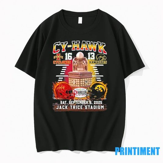 Cy Hawk Iowa State 16 13 Iowa September 6 2025 Jack Trice Stadium Tshirts Sweater