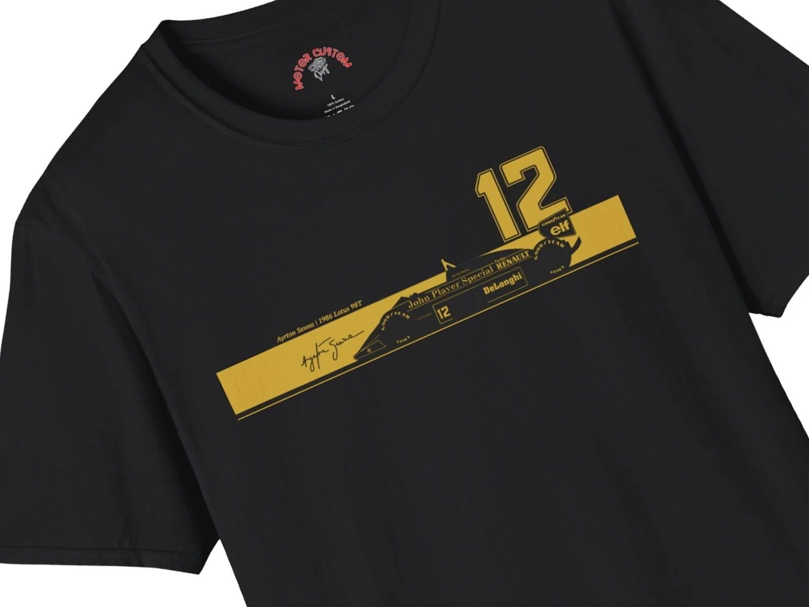 Ayrton Senna JPS F1 Lotus T-Shirt Classic Car Tee Race Car Formula 1 Dad Gift