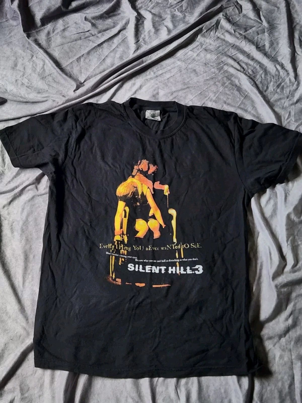 Fanmade Black Comfort Colors Silent Hill 3 Heather Mason PS2 Horror Game Shirt
