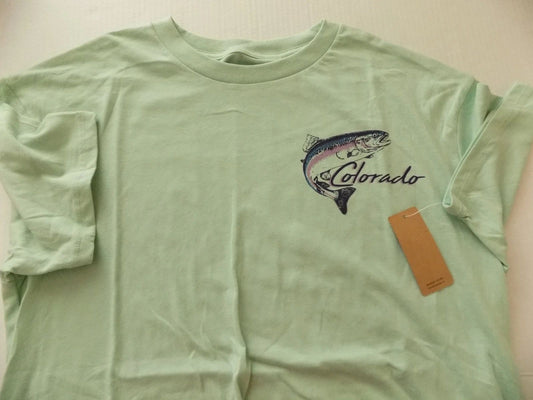 Colorado Fishing T-Shirt Adult Large Cotton/Poly Green NOS w/Tag