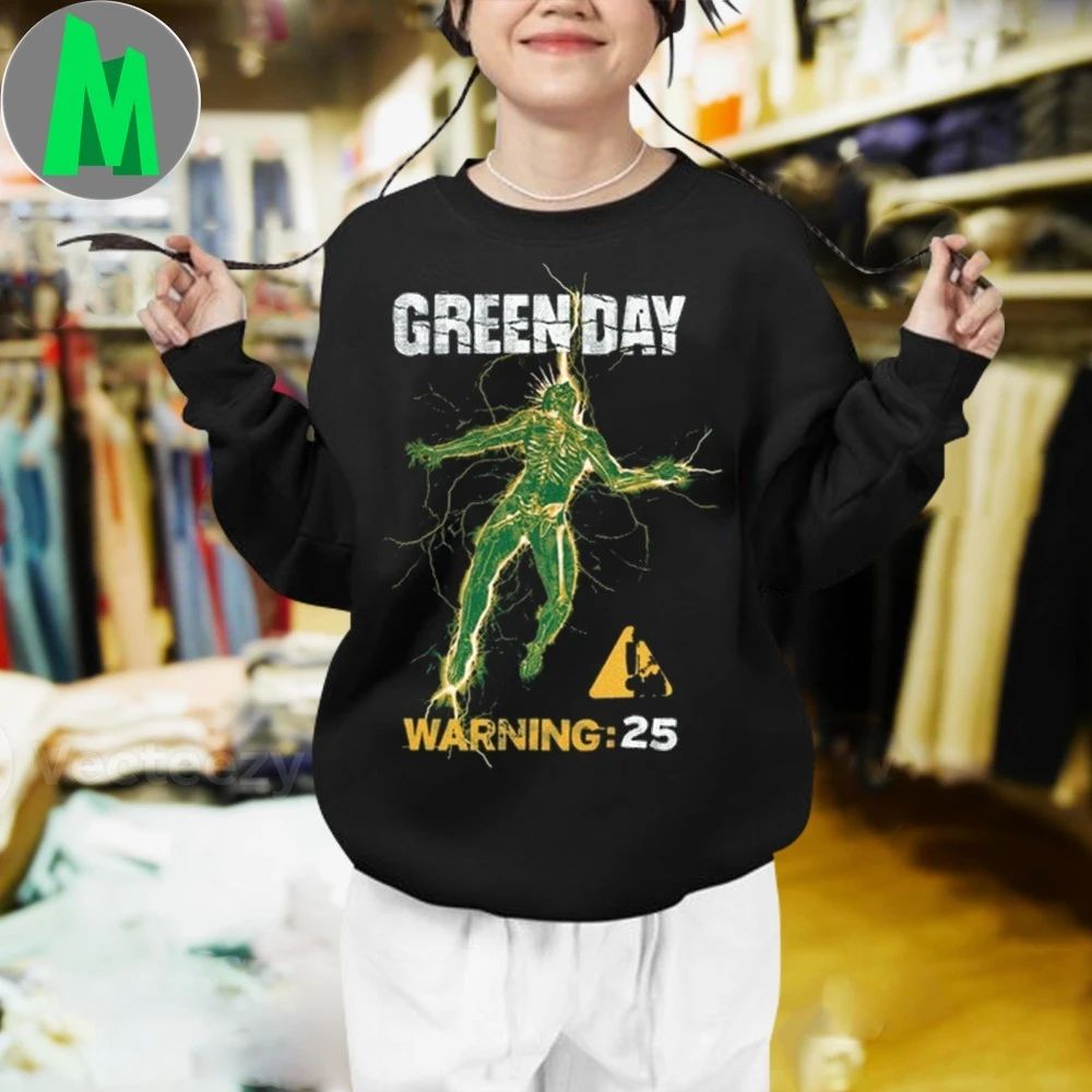 Original Green Day Celebrate 20th Anniversary Warning 25 Album Shirt