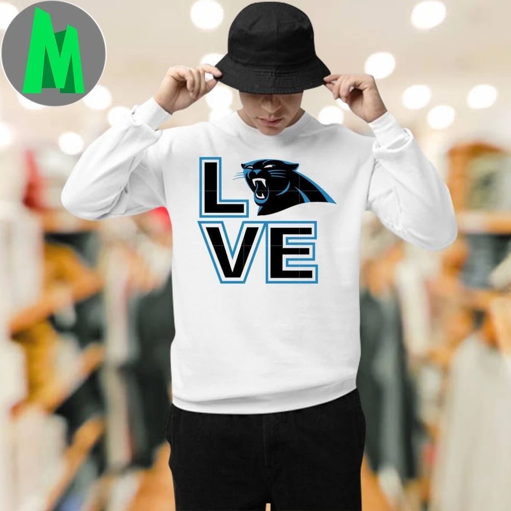 Love carolina panthers logo team shirt