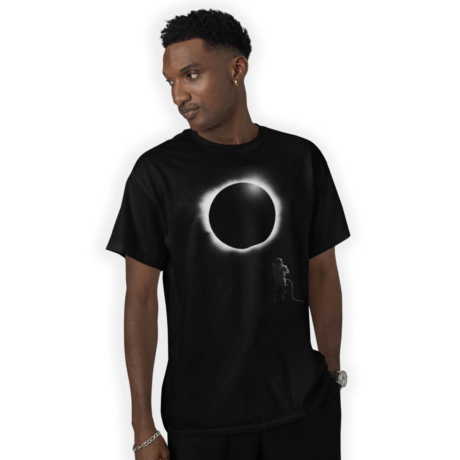 Eclipse and Astronaut T-Shirt Space Sun and Moon Birthday Gift