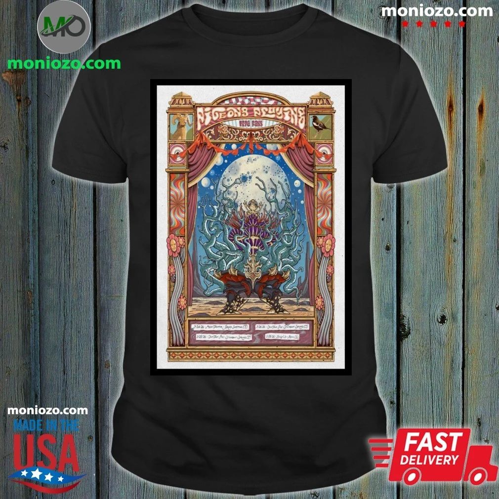 Original New Pigeons Playing Ping Pong Tour 2026 Poster Shirt