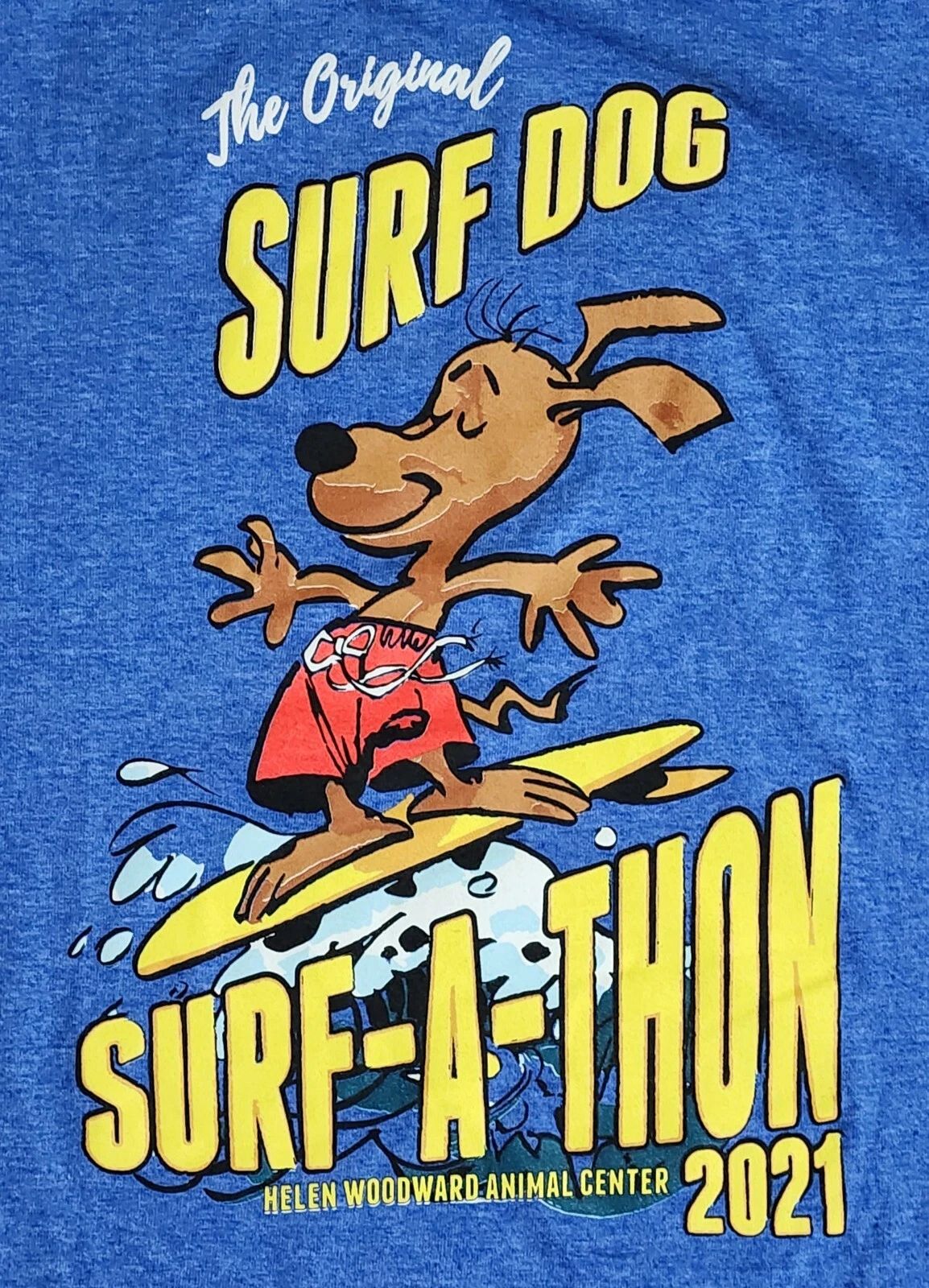 Surf-A-Thon T-Shirt Sz Large 2021 Surf Dog California Tee