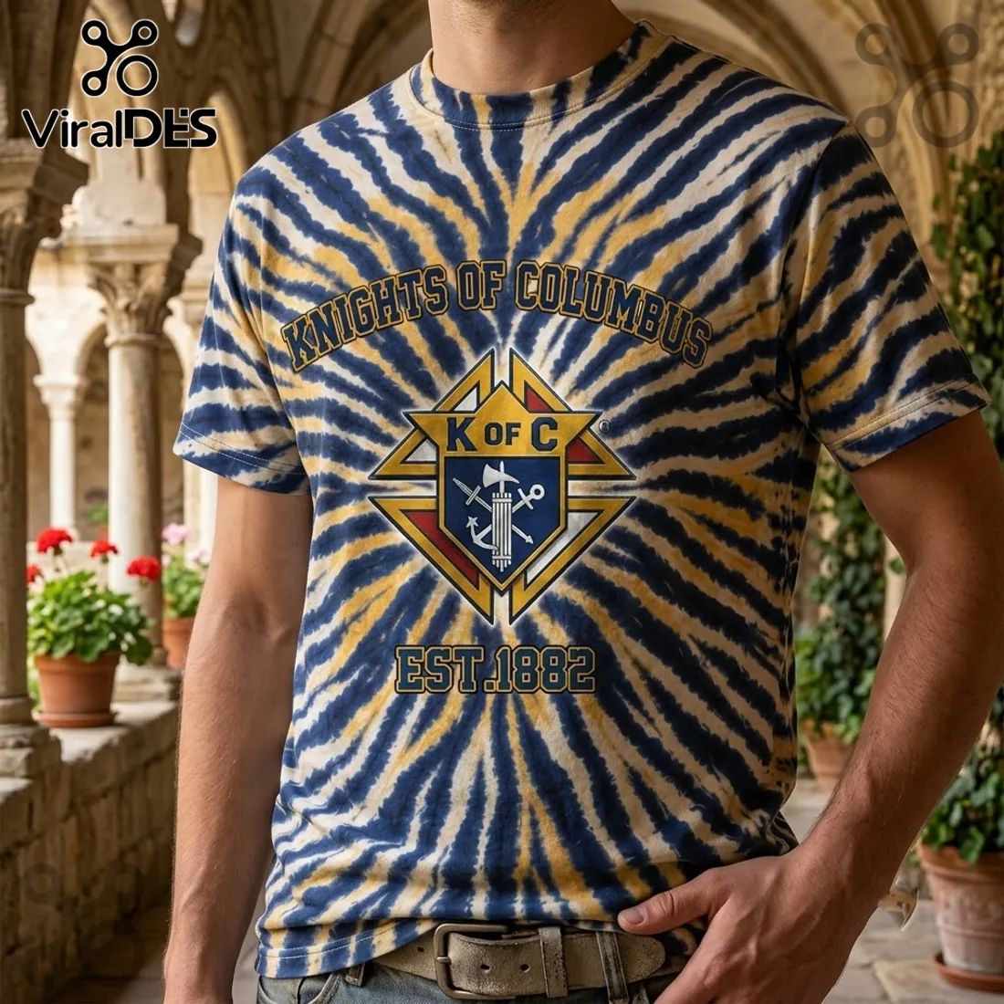 Knights of Columbus EST1882 Tie Dye T-Shirt