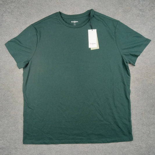 Goodfellow Shirt Mens XL Green Standard Regular Crewneck Basic Blank Plain New