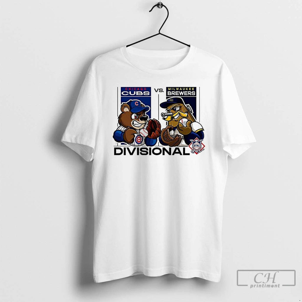 Premium Chicago Cubs Vs Milwaukee Brewers National League Divisional Series 2025 Mascot T Shirts