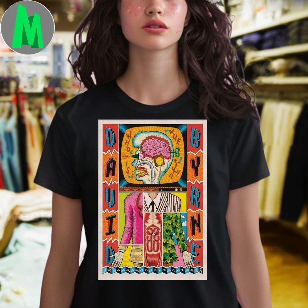 David Byrne Nov 11-13 2025 Paramount Theatre Seattle WA Poster Shirt