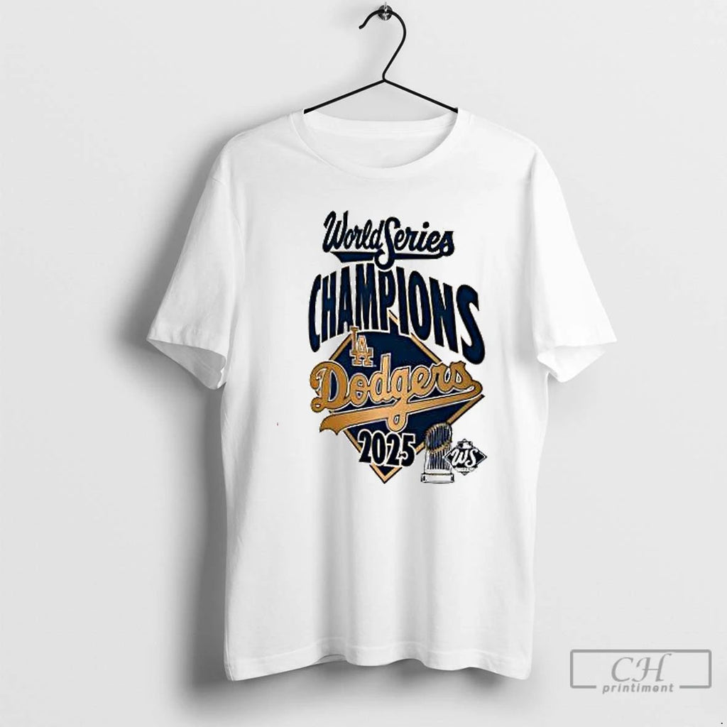 Premium Mens Los Angeles Dodgers Steel 2025 World Series Champions Locker Room T Shirts