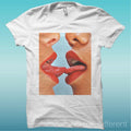 T-shirt Man Mouth Tongue Girl Sexy White The Happiness Is Have My T-shirt New