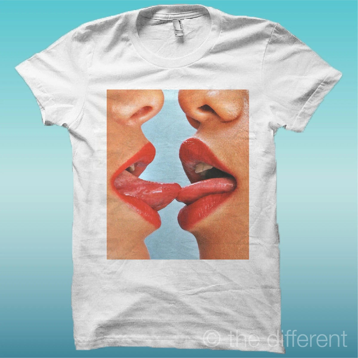 T-shirt Man Mouth Tongue Girl Sexy White The Happiness Is Have My T-shirt New
