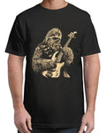 Chewie Playing Bass Guitar FUNNY MEME Chewie CUTE Vintage Adult S-4XL T-Shirt